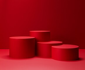 Minimalist Abstract Architecture with Pastel and Neon Lighting Featuring Geometric Shapes, Circular Platforms, and Soft Shadows for Futuristic and Artistic Stage Design