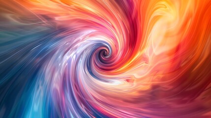 Fototapeta premium A swirling abstract vortex of vibrant blue, red, and orange hues.