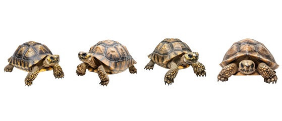 set of tortoise isolated on a white background