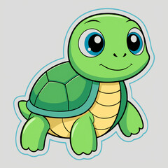 Fototapeta premium cartooncartoon, turtle, animal, vector, reptile, illustration, tortoise, cute, green, funny, fun, shell, drawing, smile, art, happy, character, wildlife, nature, cheerful, sea, dragon, zoo, animals, c