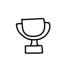 hand drawn trophy icon
