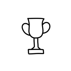 hand drawn trophy icon
