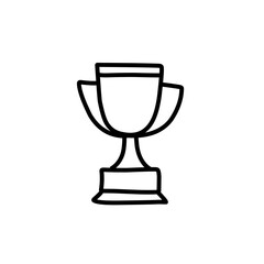 hand drawn trophy icon