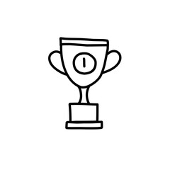 hand drawn trophy icon