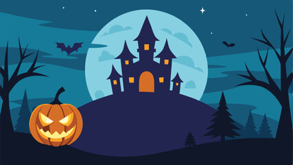 halloween background with pumpkin