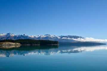 Fototapeta premium lake and mountains of New Zealand 
