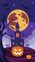 Fototapeta premium halloween background with pumpkins