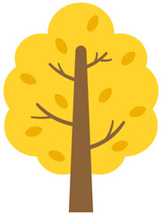 Hand drawn foliage autumn tree