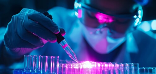 A lab technician preparing PCR tubes for thermal cycling, with precise temperature control