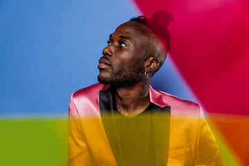 Artistic portrait with gel lights