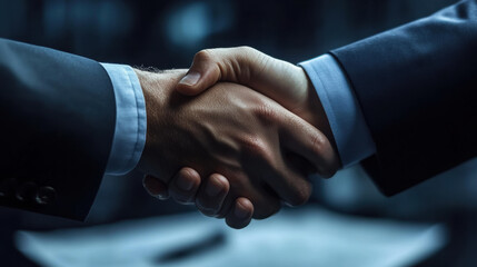 firm handshake symbolizes trust and agreement in professional setting, highlighting importance of negotiation and collaboration