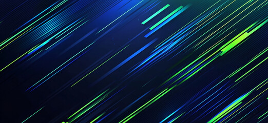 Abstract background with blue and green lines creating dynamic and vibrant visual effect. This design is perfect for technology, digital art, or modern presentations