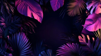 Tropical Leaves Background