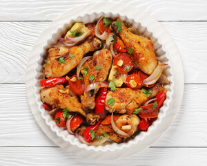 Basque Chicken Pepper Artichoke and Chorizo Saute