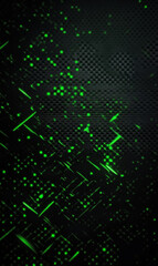 Dynamic green and black gaming background featuring abstract patterns and textures, perfect for enhancing digital designs or gaming interfaces