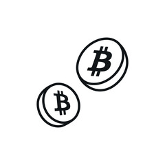 Cryptocurrency linear icon. Line customizable illustration. Contour symbol. Vector isolated outline drawing. Editable stroke