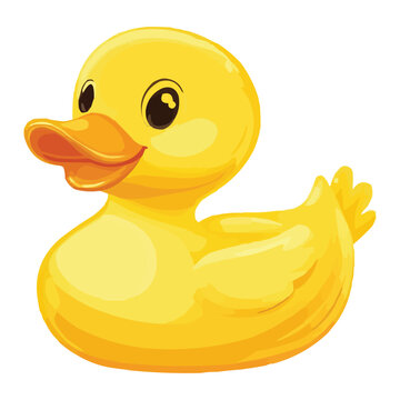 recommend clip art: simple cartoon-style yellow rubber duck vector clip art on a white background
