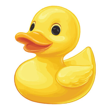 recommend clip art: simple cartoon-style yellow rubber duck vector clip art on a white background