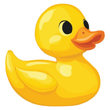 recommend clip art: simple cartoon-style yellow rubber duck vector clip art on a white background