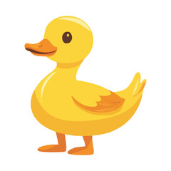 simple cartoon-style yellow rubber duck vector clip art on a white background
