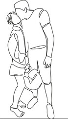 One continuous single drawing line art flat doodle person, cheerleader, american football - sport, sport, cheerful, white people, excitement, horizontal. Isolated image hand draw contour on a white ba