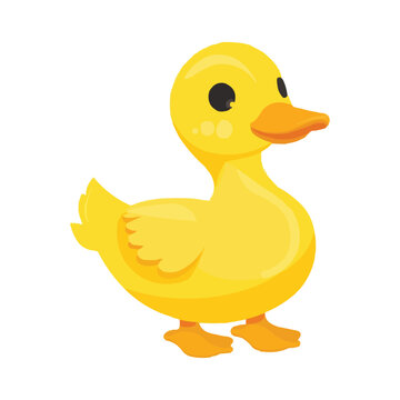 recommend clip art: simple cartoon-style yellow rubber duck vector clip art on a white background