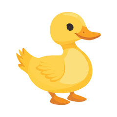 simple cartoon-style yellow rubber duck vector clip art on a white background