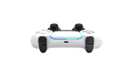 Next Generation white game controller isolated on white background © Pikpexel