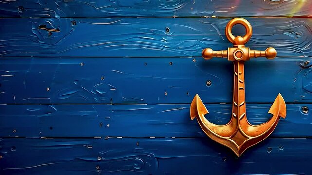 an anchor on a blue background