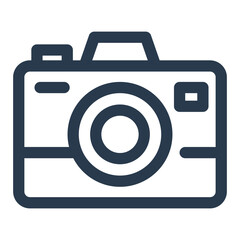 Photography Club Camera Icon with Orange Lens