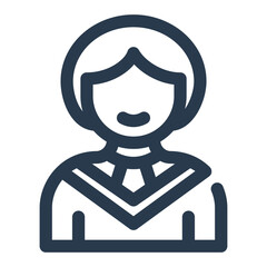 Successful Student Graduate Icon