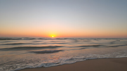 Fototapeta premium Tranquil Sunset at Serene Beach Landscape