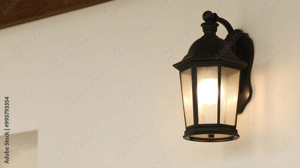 Wall mural elegant wall lantern light fixture design