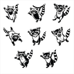 Raccoon Hanging Upside Down Svg 