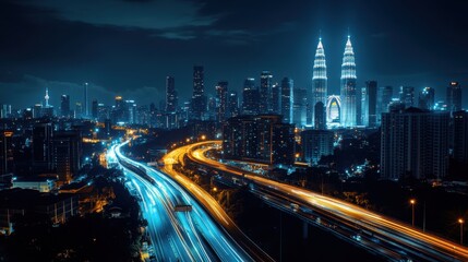 Fototapeta premium The Cityscape at Night