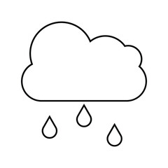 cloud icon is dripping rainwater
