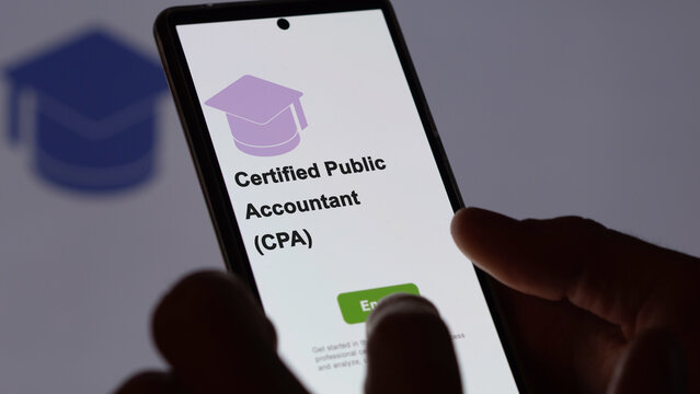 Certified Public Accountant (CPA) program. A student enrolls in courses to study, to learn a new skill and pass certification. 