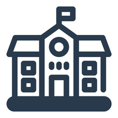 Iconic School Building Icon
