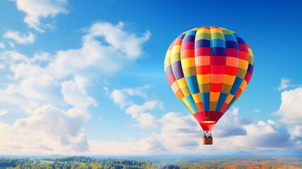 Naklejka premium Muticolor hot-air balloon.