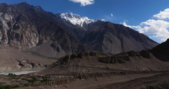 Karakoram Mountains in Northern Pakistan on Beautiful Summer Day