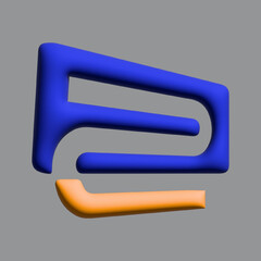 letter s or number 5 with modern concept