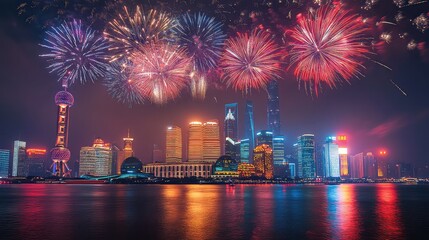 New Year's Eve Celebrations and Fireworks in Major Cities Around the World, Generative AI