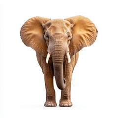 Obraz premium A photostock images of elephant walking isolated on a clean white background