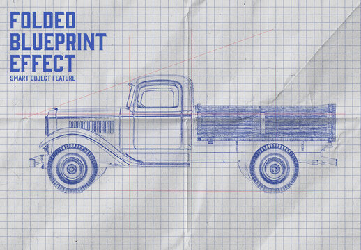 Folded Blueprint Effect with Generative AI