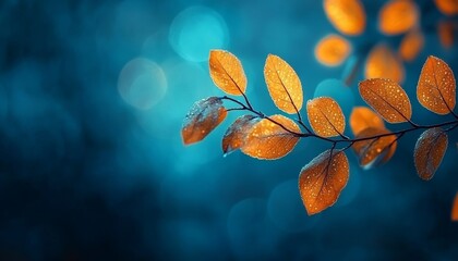 Orange and Yellow Autumn Leaves, a Serene and Nostalgic Nature Background for Fall Designs