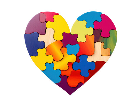 recommend clip art: a heart shaped puzzle with many pieces of puzzle pieces