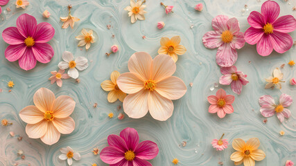 Elegant Floral Arrangement on Abstract Background