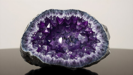 Stunning Amethyst Geode with Sparkling Purple Crystals