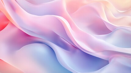 Obraz premium A flowing, ethereal texture of pastel fabric in soft hues of pink and blue, creating a calming and dreamy atmosphere.