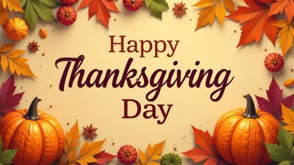 Happy thanksgiving day card